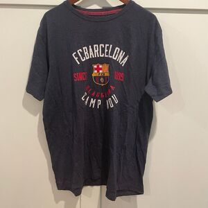 FC Barcelona Shirt Mens XL Grey Blue Camp Nou Spanish Soccer Stadium T Blaugrana